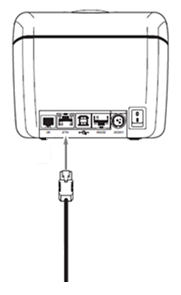 Рисунок 1. Подключение Ethernet кабеля к ККТ Q3X-Ф.