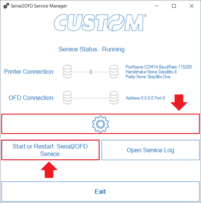 Рисунок 1. Утилита для передачи данных Serial2Ofd Service.